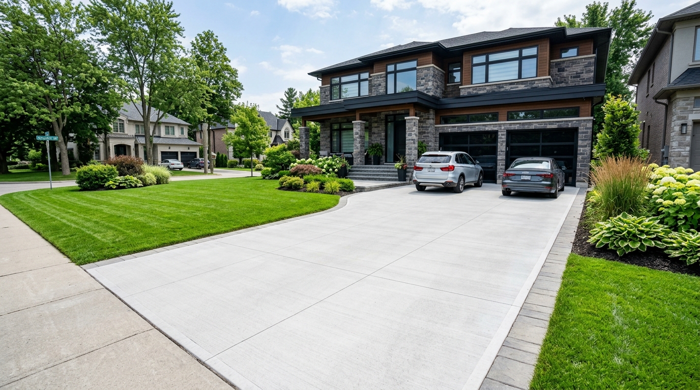 Pristine Concrete Driveway by CM Construction
