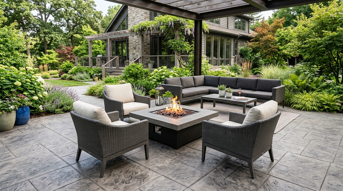 Decorative Stamped Concrete Patio